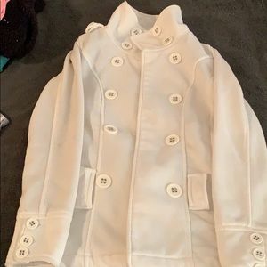 Button up Cotton Jacket. White and black